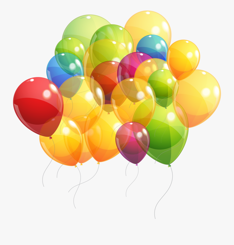 Transparent Baloon Clipart - Bunch Of Balloons Png, Transparent Clipart