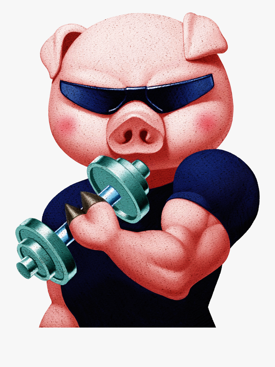 Ugly Cartoon Pig Free Photo Png Clipart - Fitness Pig, Transparent Clipart
