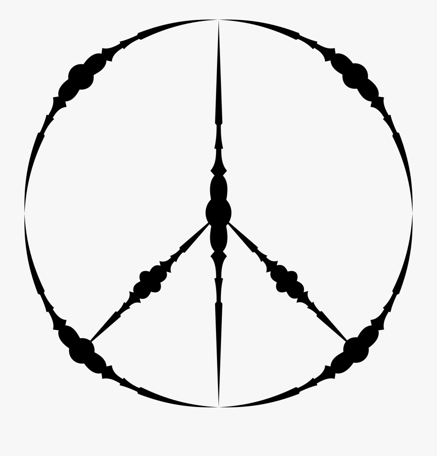 Clip Royalty Free Download Peace Sign Big Image - Peace Sign Frawing, Transparent Clipart