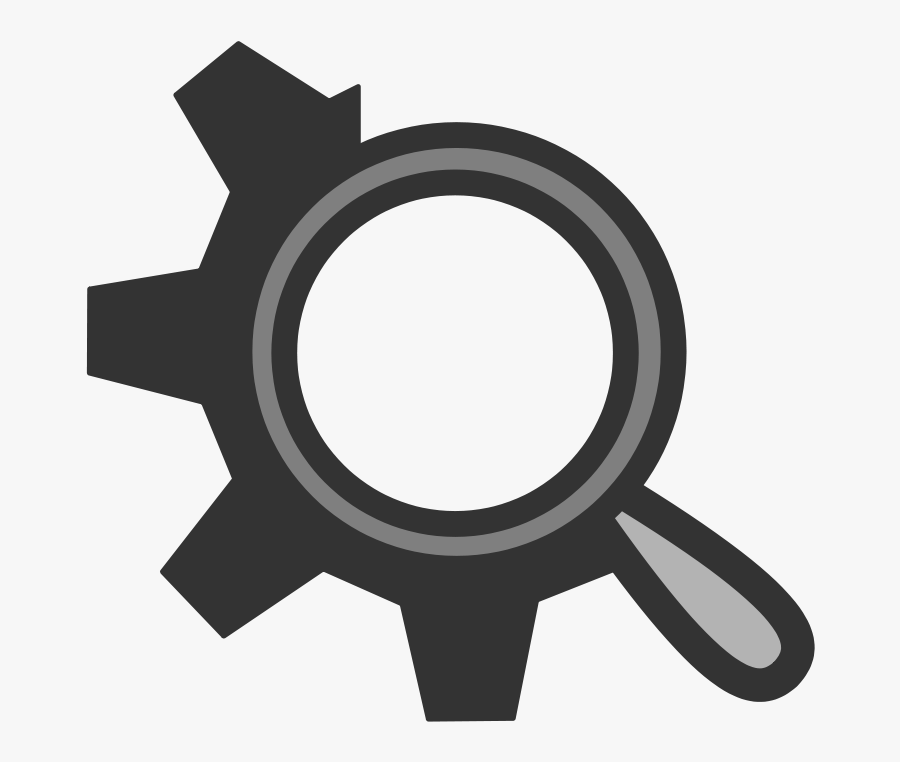 Gear Search Computer Icon Transparent Png Images - Gear With Magnifying Glass, Transparent Clipart