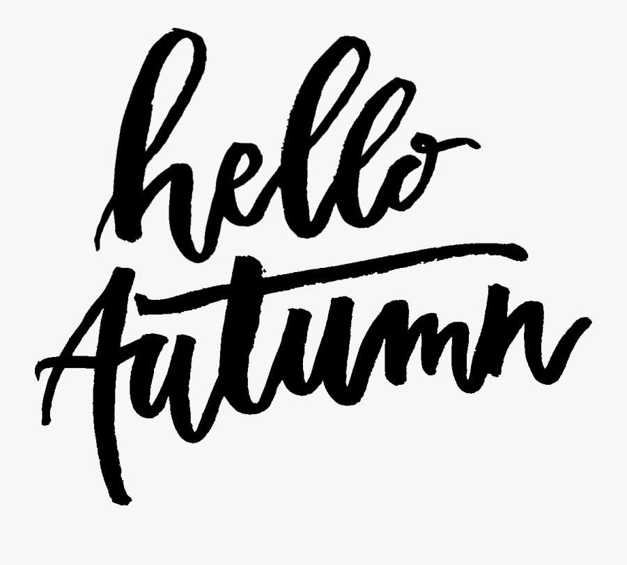Microsoft Word Clip Art - Hello Autumn Calligraphy Transparent, Transparent Clipart