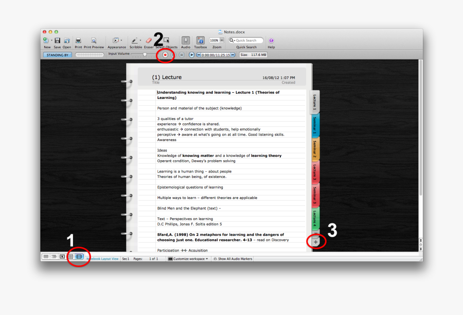 Notebook Template For Acur - Organised Notes On Word, Transparent Clipart