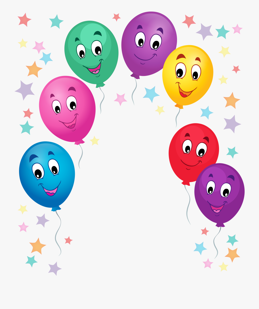 Transparent Party Ballons Png - Cartoon Decoration, Transparent Clipart