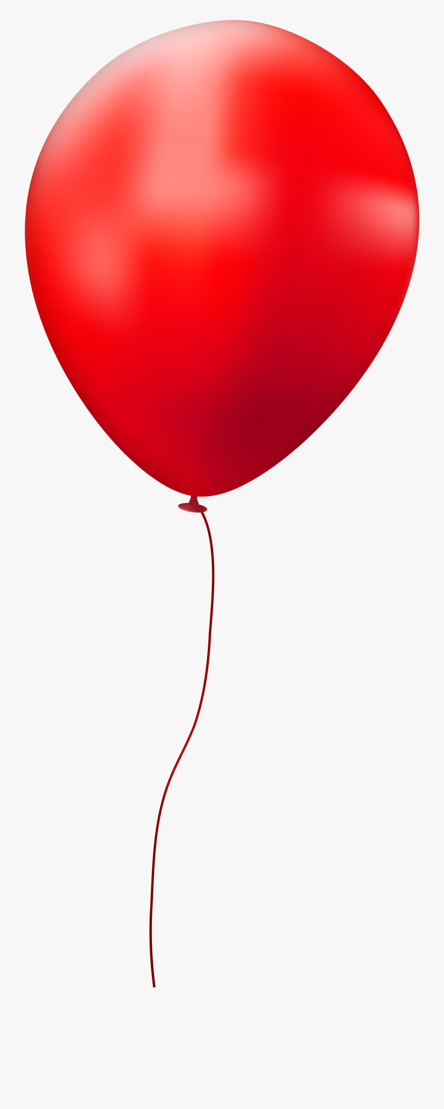 Single Clip Art Image - Transparent Single Red Balloon , Free