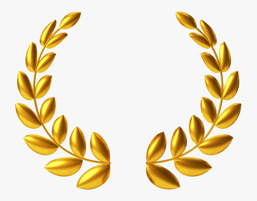 Laurel Wreath Vector - Gold Laurel Leaf Png, Transparent Clipart