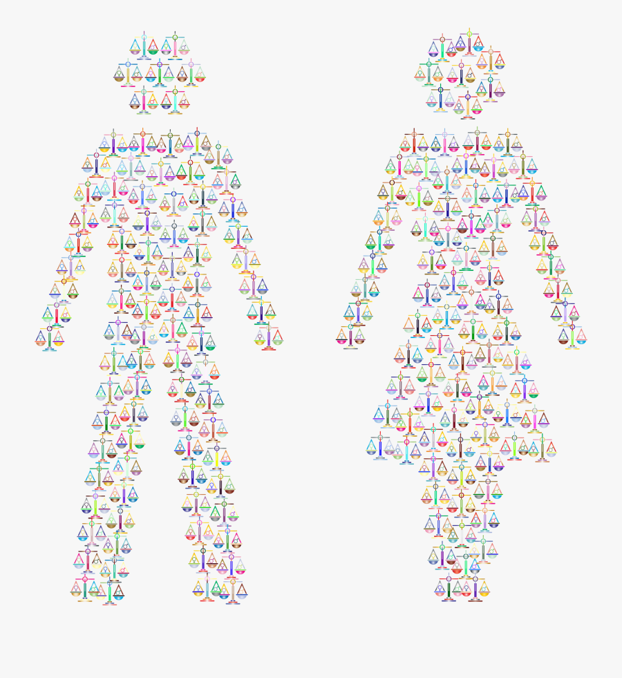 Clipart - Male And Female Symbols Background, Transparent Clipart