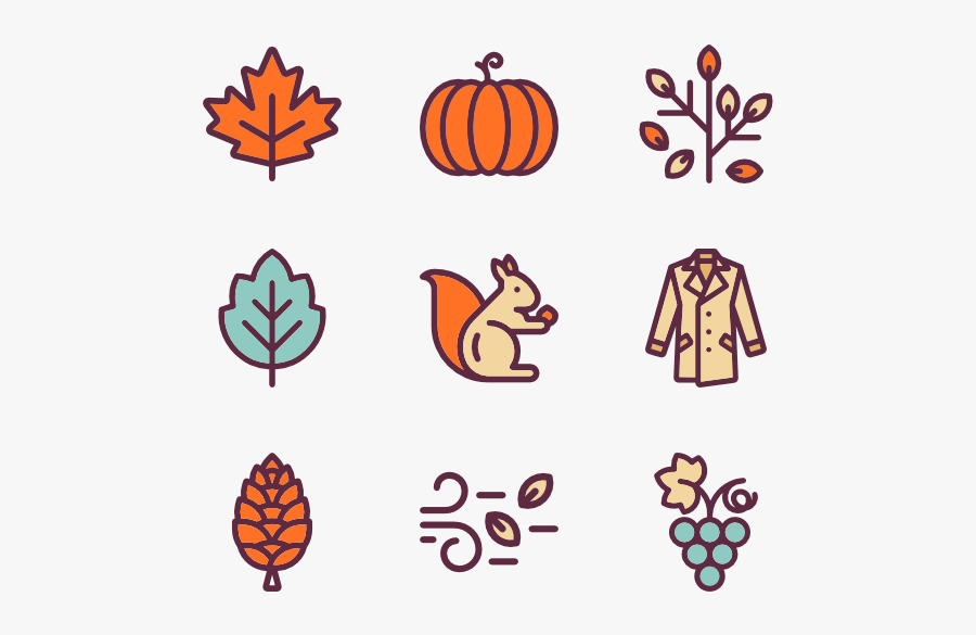 Clip Art Fall Icons, Transparent Clipart