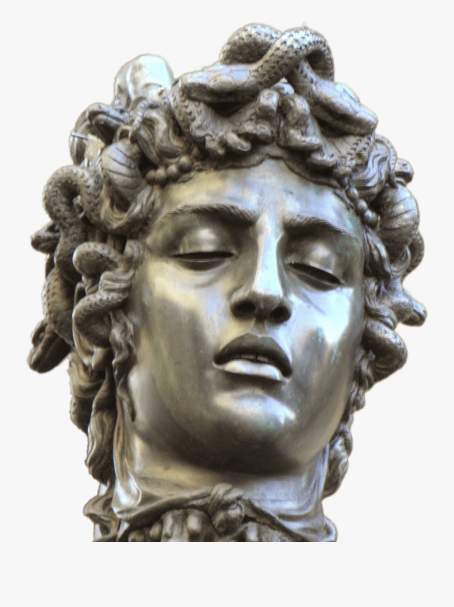 Head Of Medusa With Closed Eyes - Medusa Png, Transparent Clipart