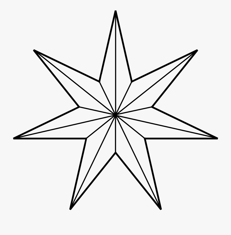 7 Ray Mullet - Seven Pointed Star Png , Free Transparent Clipart ...