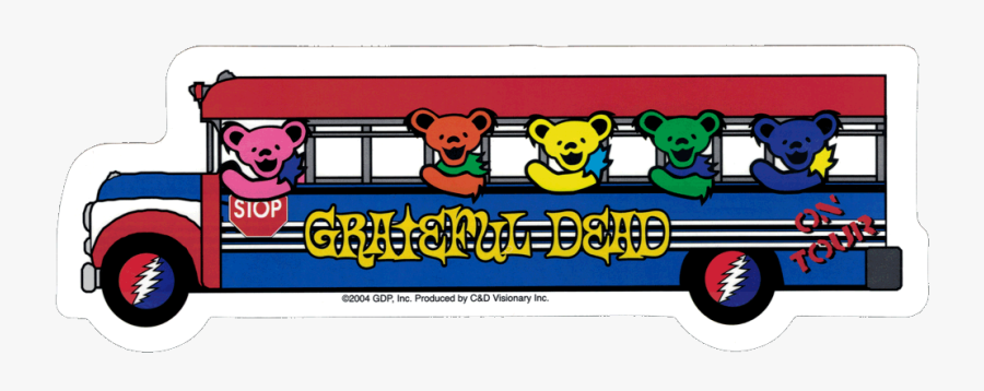 Grateful Dead Dancing Bears On The Bus - Grateful Dead Bears, Transparent Clipart