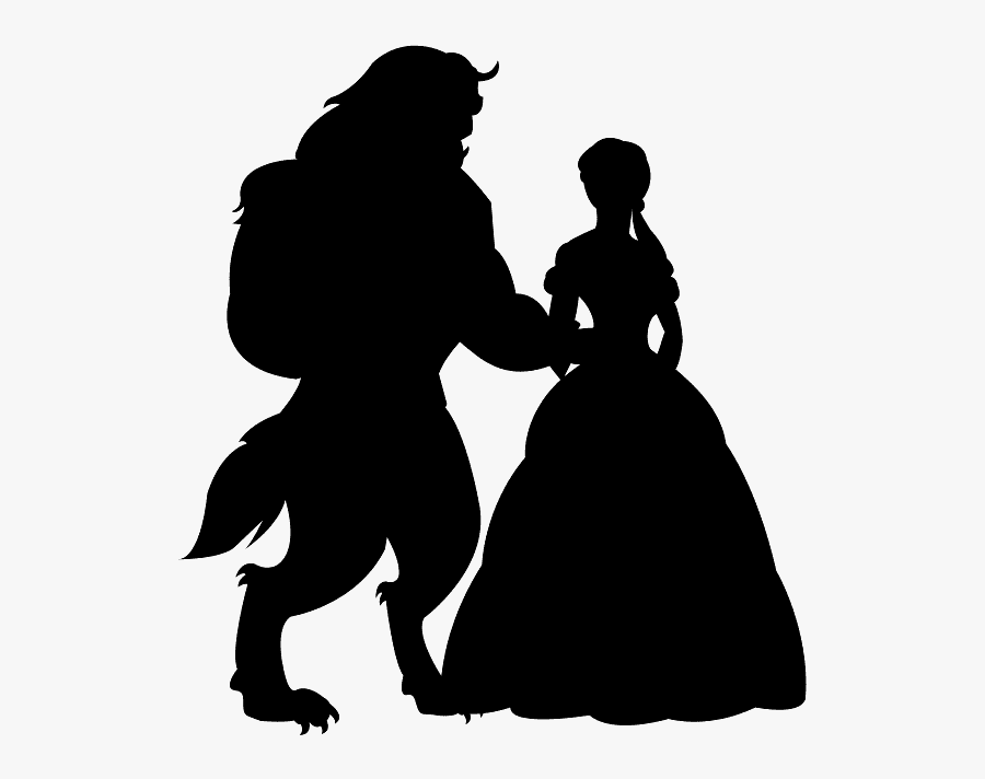 Beauty And The Beast Silhouettes, Transparent Clipart