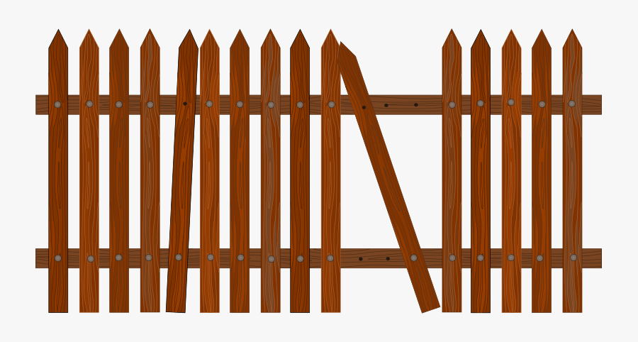 Picket Broken Household Outdoor - Fence Transparent, Transparent Clipart