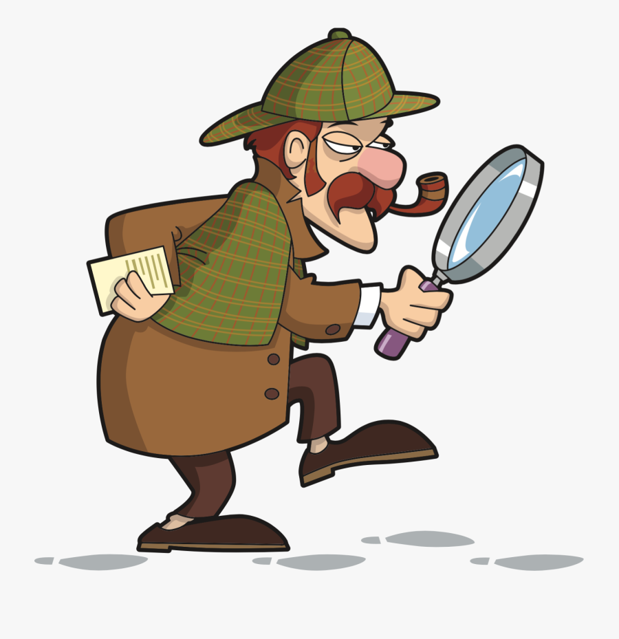 Detective Clipart Private Investigator - Sherlock Holmes Cartoon Detective, Transparent Clipart