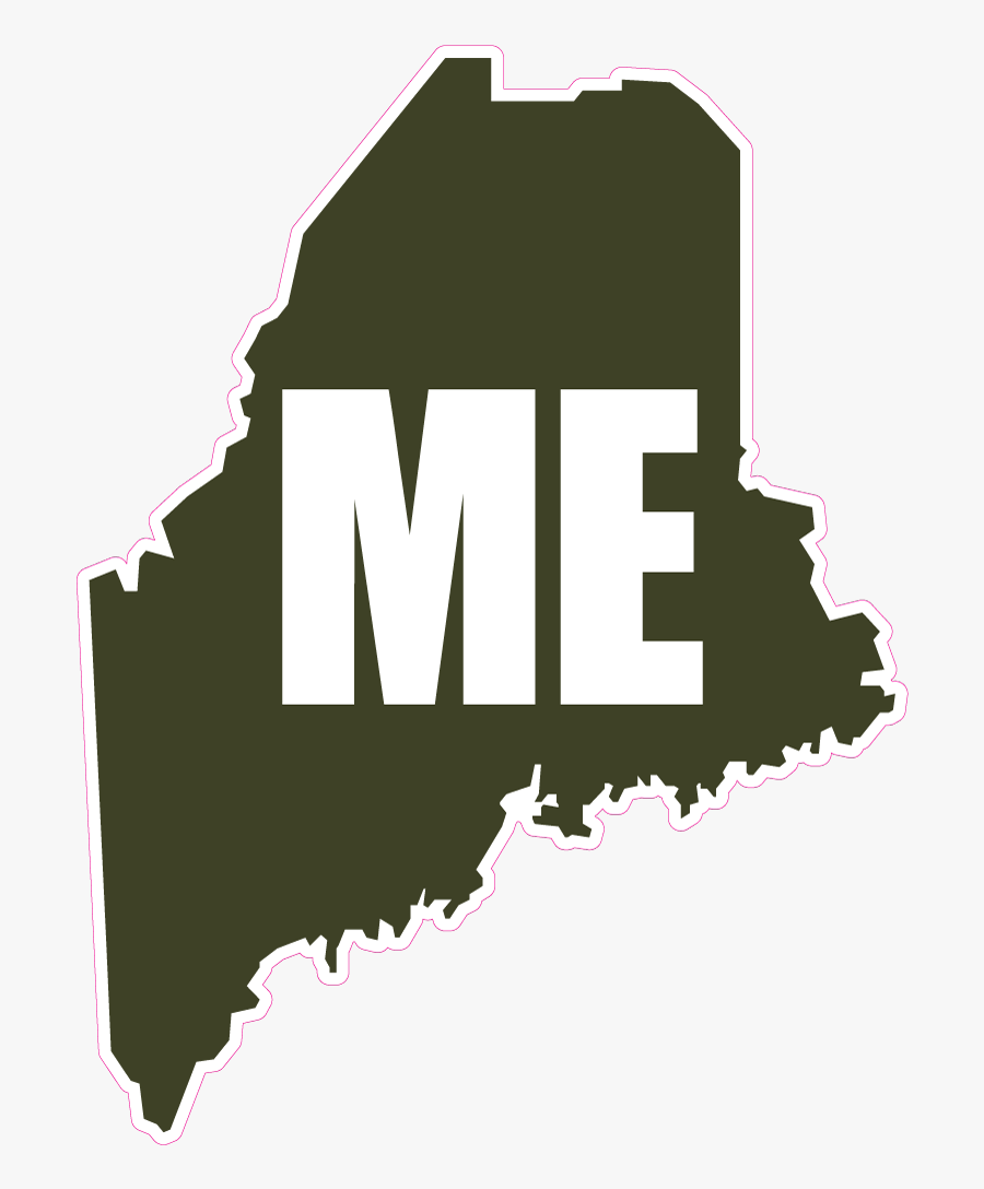 Shape Greenwhite State Outlines - Maine State, Transparent Clipart