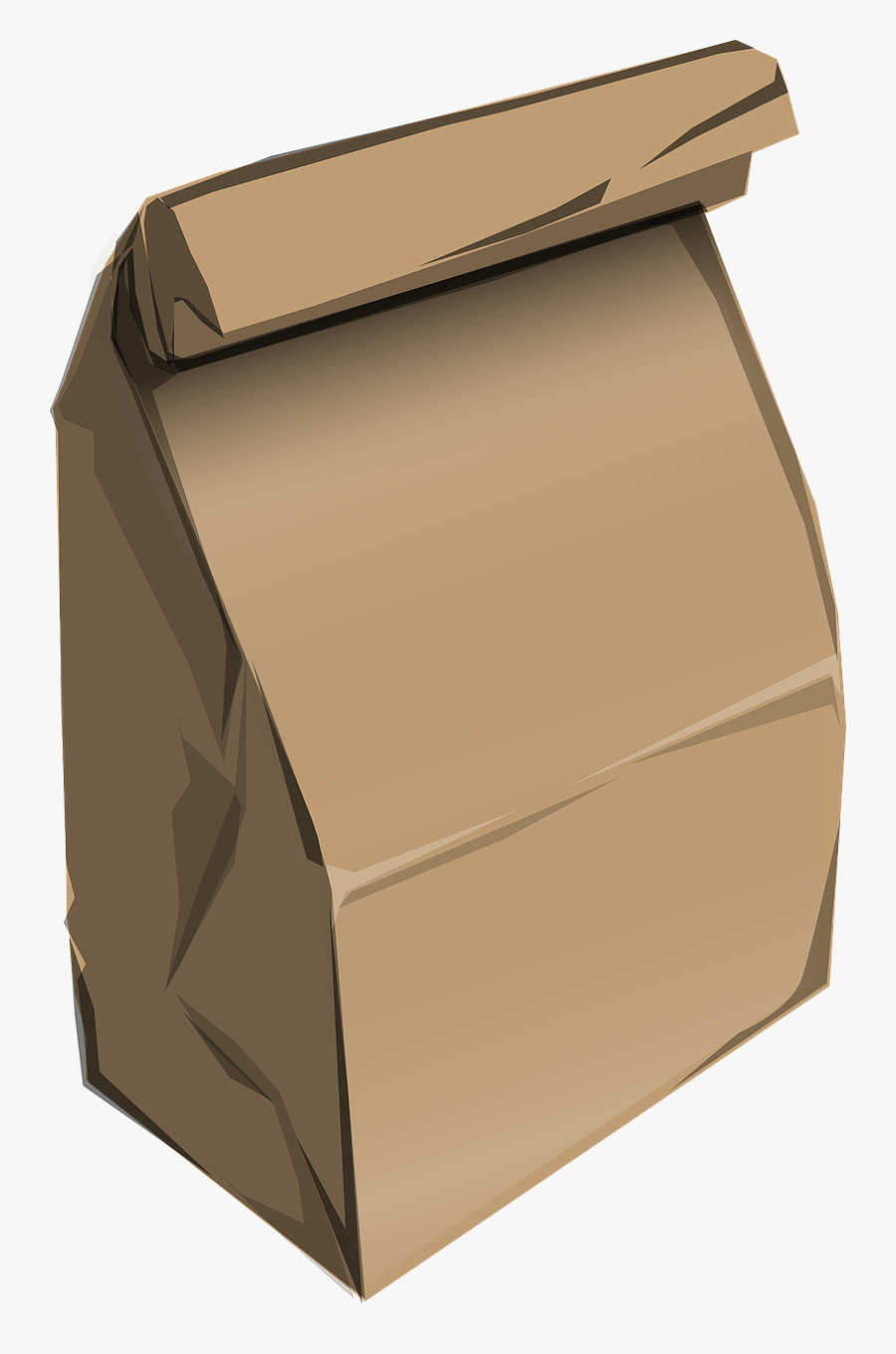 Brown Paper Bag Vector, Transparent Clipart