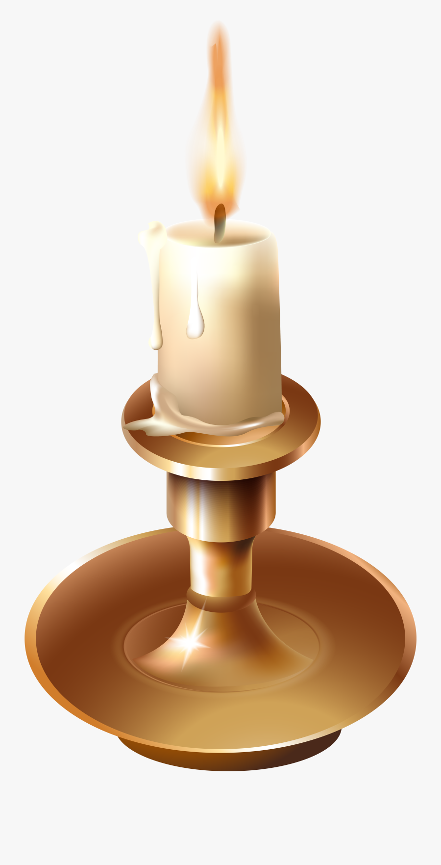 Vinatge Candlestick Png Clip - Candle In Candlestick Png, Transparent Clipart