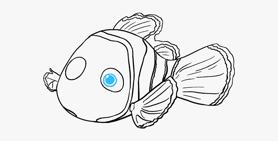 Fish Head Drawing At - Nemo Drawing Easy 2d, Transparent Clipart