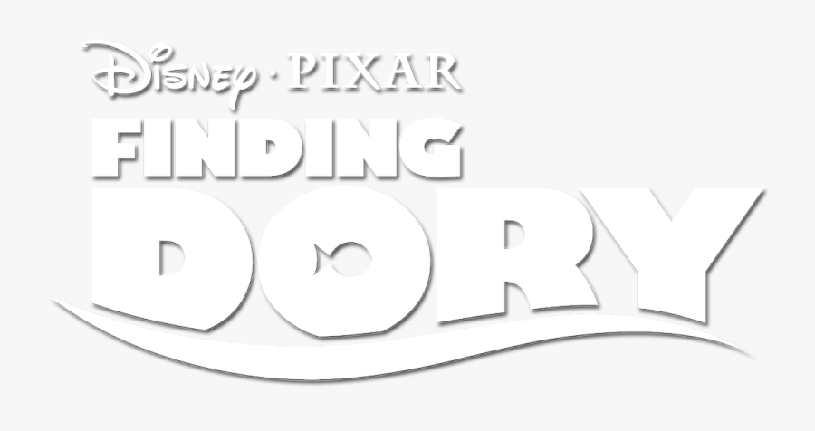 White Finding Dory Logo, Transparent Clipart