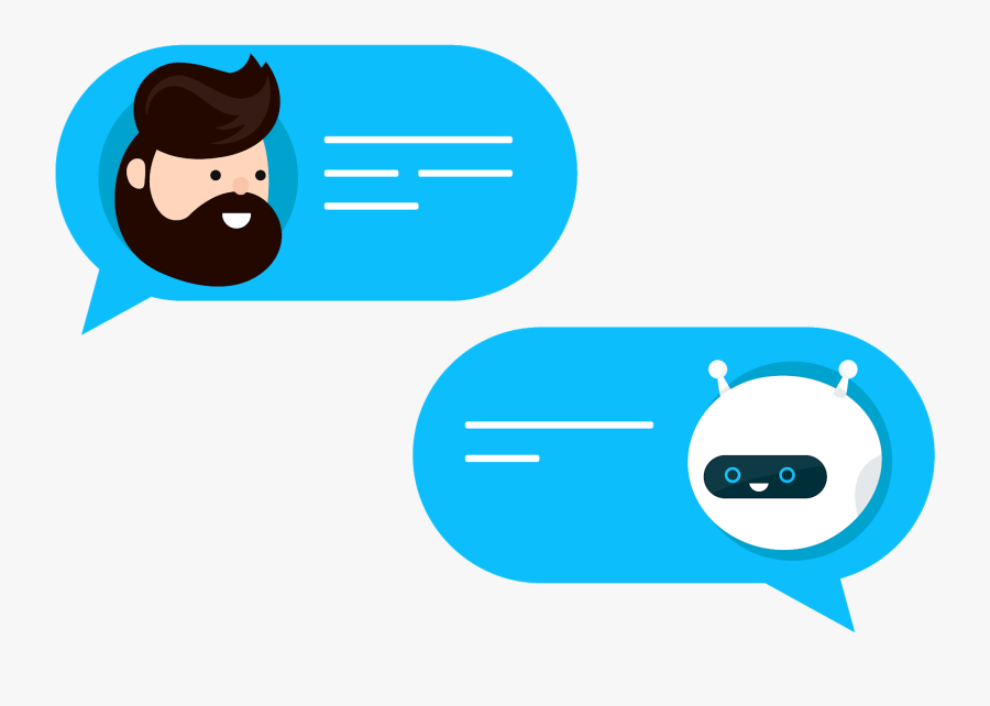Transparent Conversation Between Two People Clipart - Chatbot Illustration, Transparent Clipart