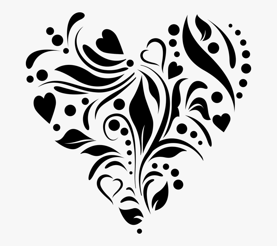 Heart, Stencil, Cutting File, Romance, Design - Clipart Designs For Wedding Cards, Transparent Clipart