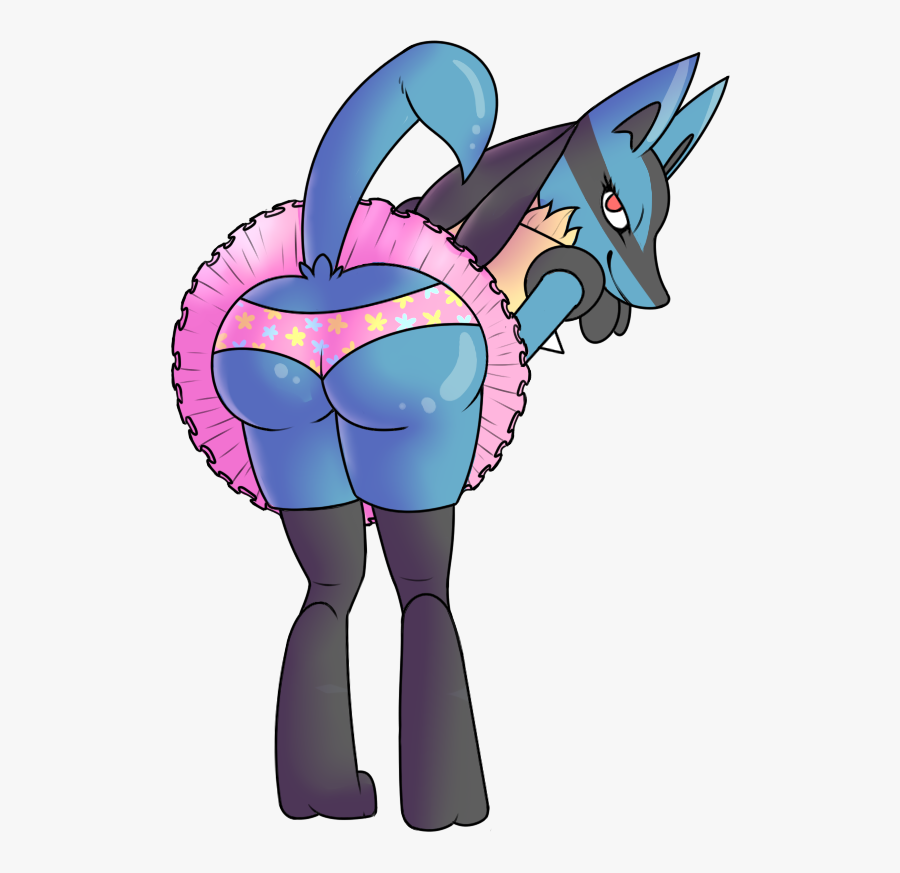 E621 Anthro Butt Clothing Female Lucario Nintendo Panties - Pokemon Lucario Female Anthro Butt, Transparent Clipart