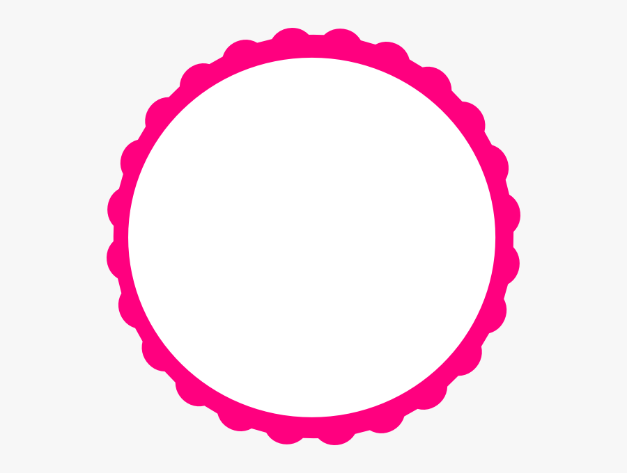 Pink Scallop Svg Clip Arts - Red Circle Border Clip Art, Transparent Clipart