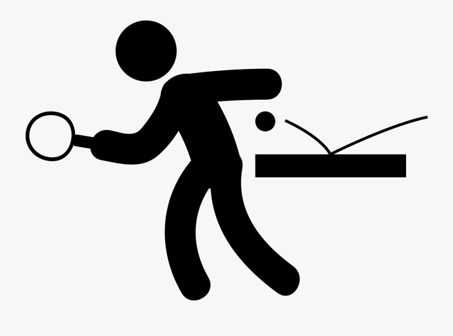 Man Playing Ping Pong - Ping Pong Stick Figure, Transparent Clipart