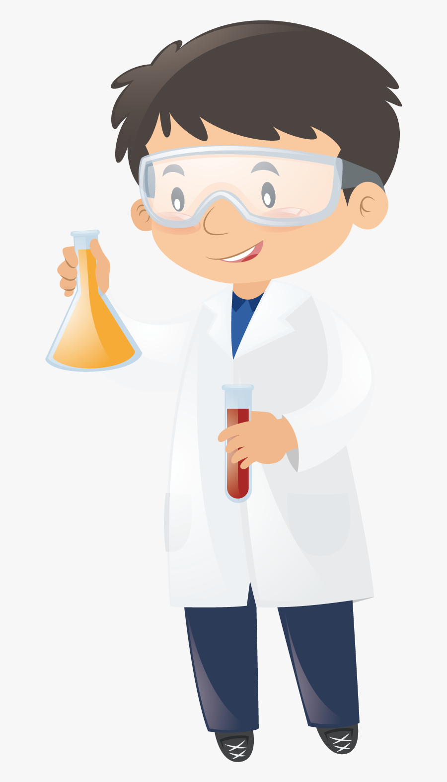 Science Scientist Laboratory Beaker Illustration - Transparent Background Scientist Beaker, Transparent Clipart
