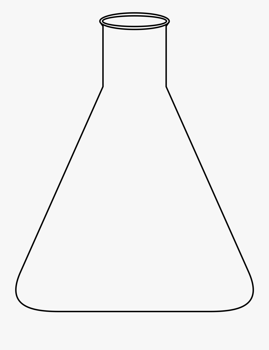 Science Flask Outline, 1912x2400, 30,85kb - Erlenmeyerkolben Png, Transparent Clipart