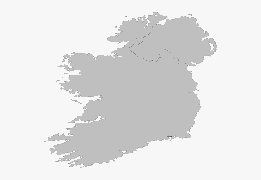 Transparent Ireland Clipart - Average Snowfall Ireland Map, Transparent Clipart