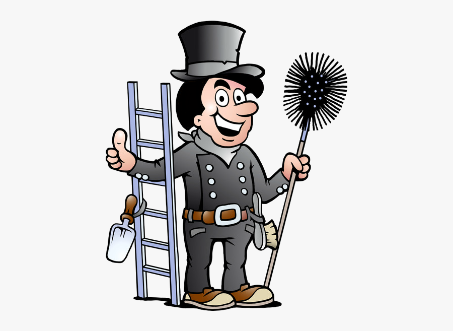 Clay"s Chimney Sweeping Services Fireplace - Chimney Sweep Cartoon, Transparent Clipart