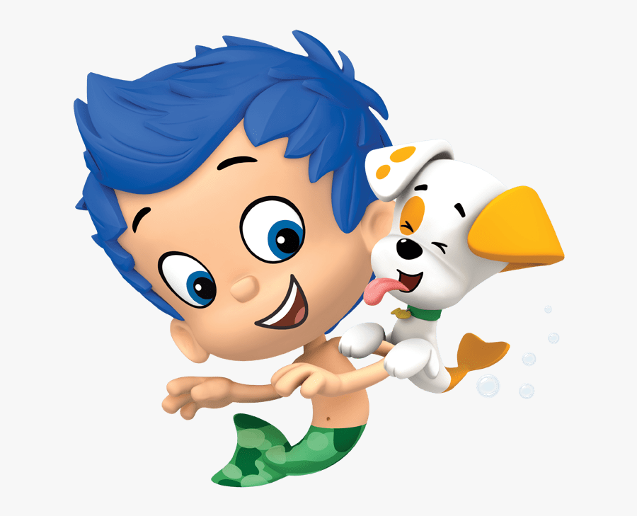 Bubble Guppies Gil And Puppy - Bubble Guppies Boy Characters, Transparent Clipart