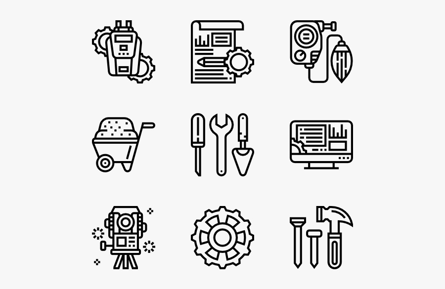 Engineering - Assembly Icons, Transparent Clipart