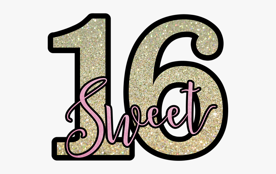 Sweet, Sixteen, Sweet-sixteen, Birthday, Party, Girl - Sweet 16 Png, Transparent Clipart