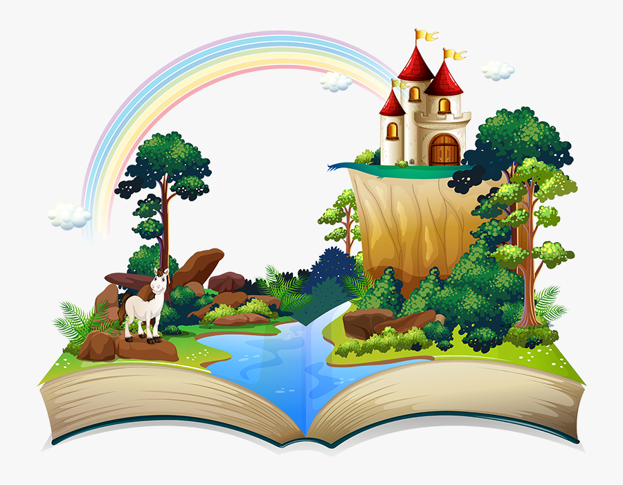 Openbook - Fantasy Story Clip Art, Transparent Clipart