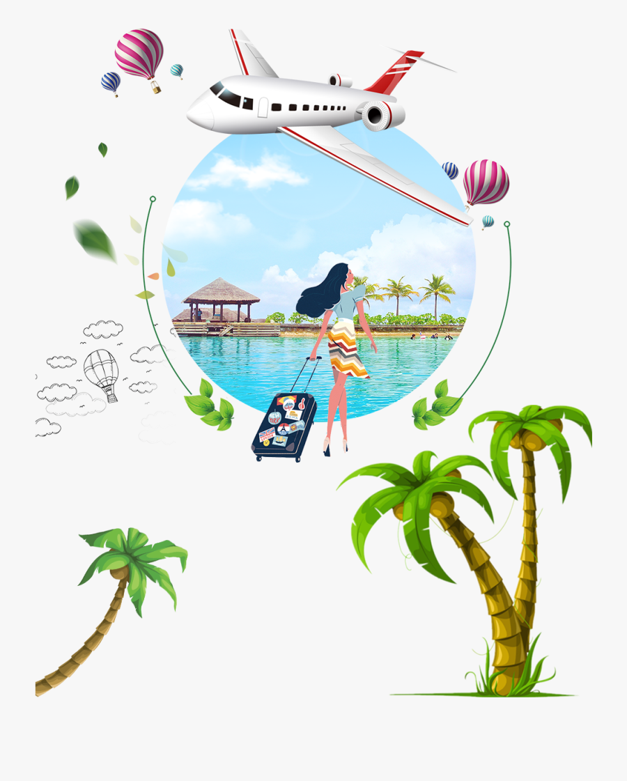 Summer Coconut Euclidean Travel Tree Vacation Arecaceae, Transparent Clipart