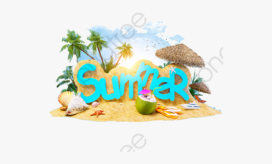 Summer Holiday, Summer Clipart, Summer, Coconut Tree - Summer Png, Transparent Clipart