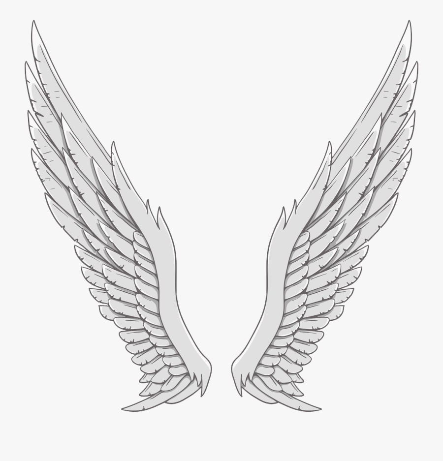 Angel Wing White - Angel Wings White Background, Transparent Clipart