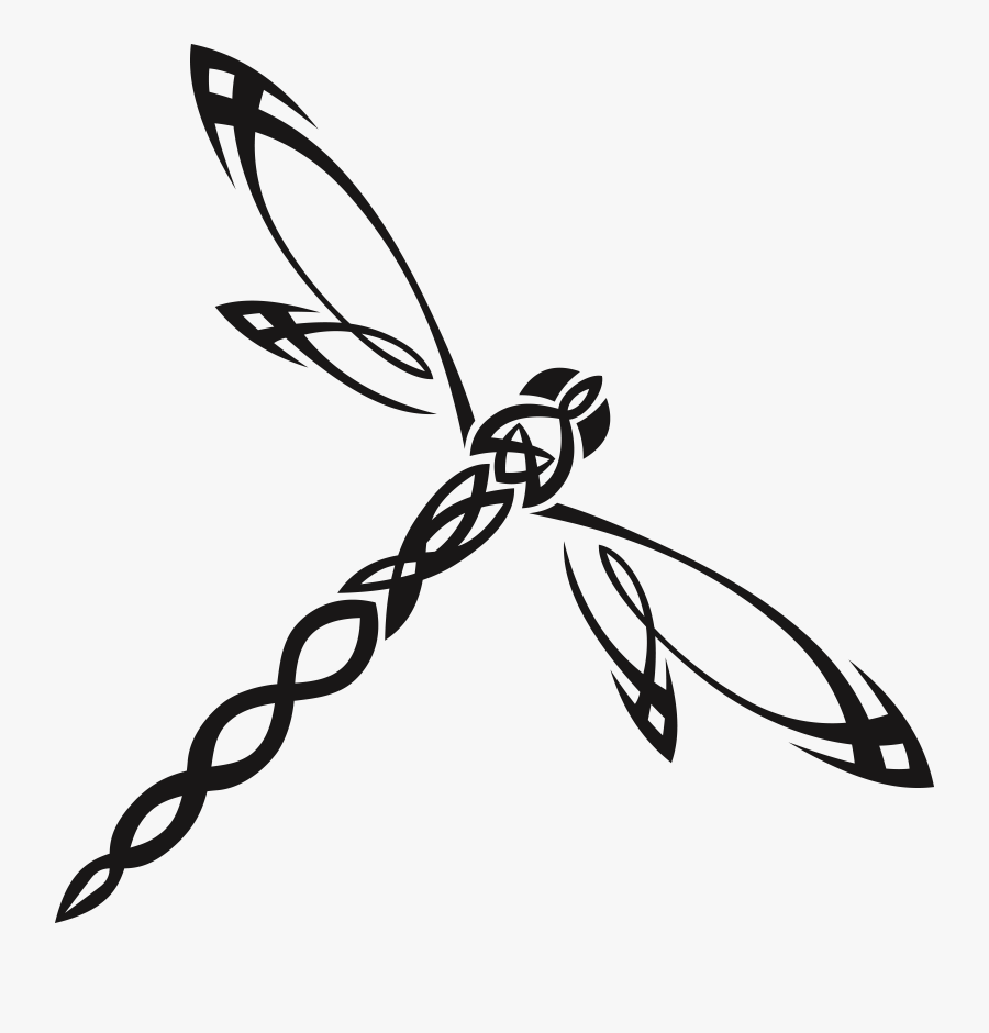 Free Clipart Of A Tribal Dragonfly - Clip Art Dragonfly, Transparent Clipart
