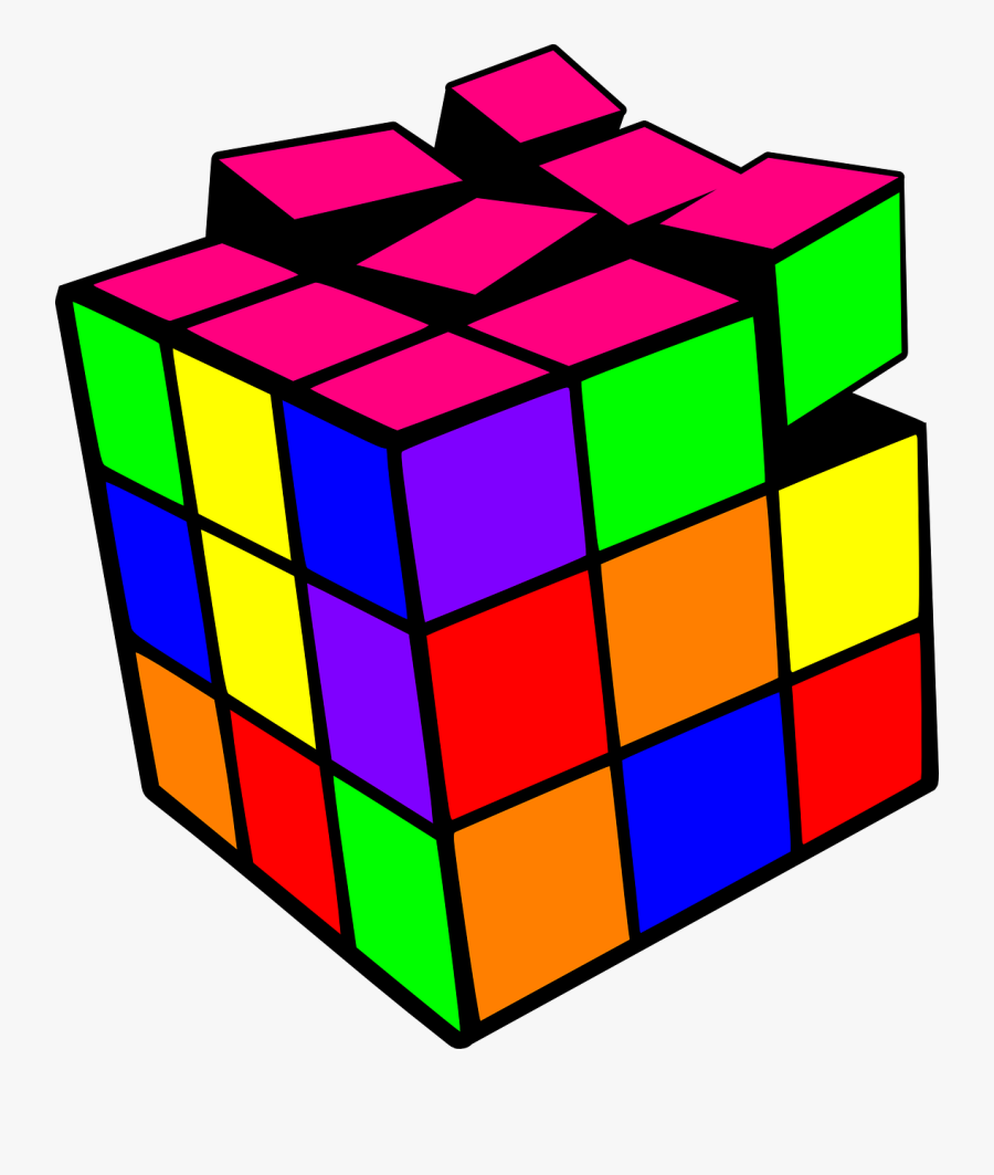 Rubik"s Cube Toy Cube Free Picture - Rubiks Cube Coloring Pages, Transparent Clipart