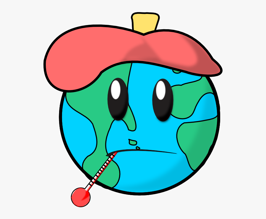 The Sick Earth Cute By Calebfig-d5f4hm7 - Global Warming Cartoon Png, Transparent Clipart