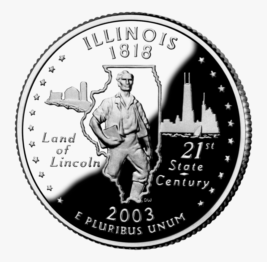 Louisiana State Quarter - Illinois State Quarter, Transparent Clipart