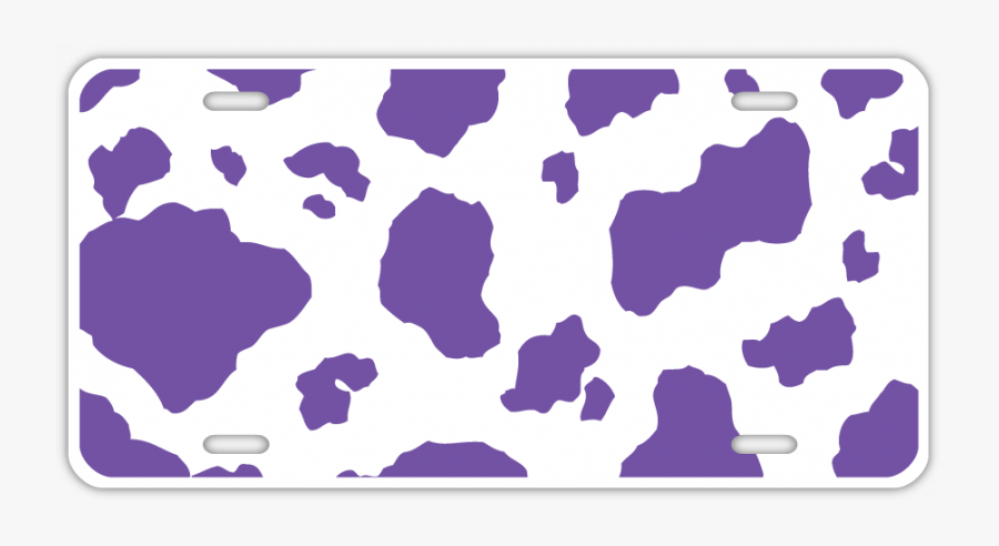 Custom Cow Spots License Plates - Purple Cow Spots Background, Transparent Clipart