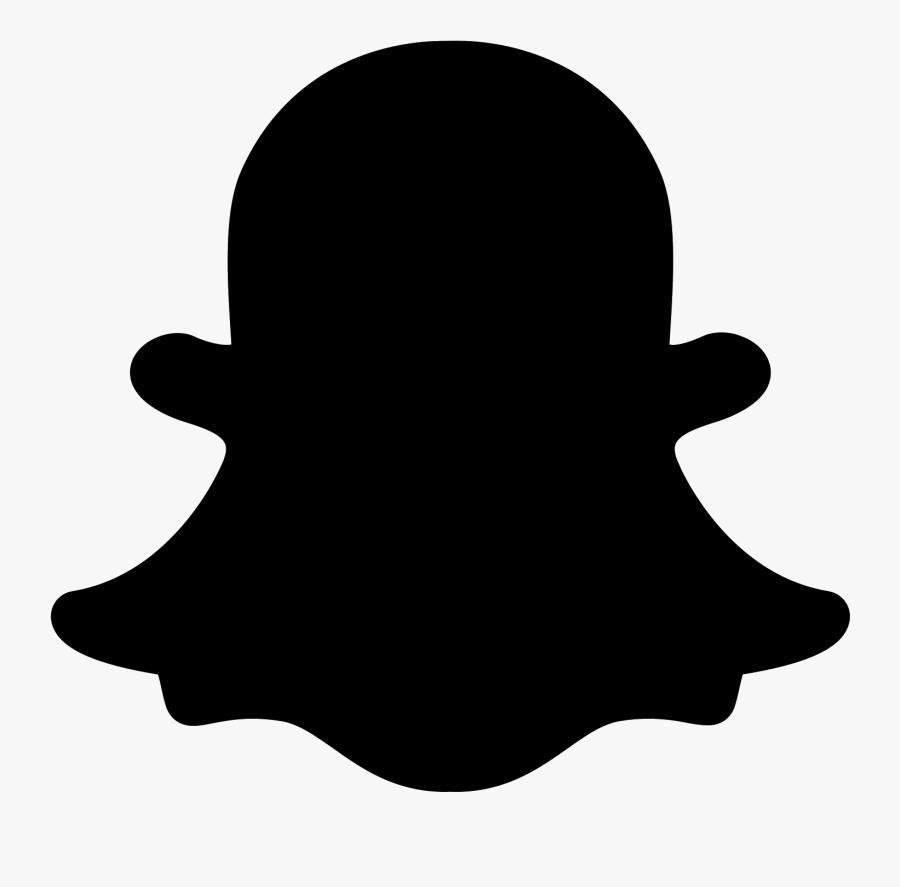 Black Logo Snapchat Filled Png - Snapchat Logo Black Png , Free