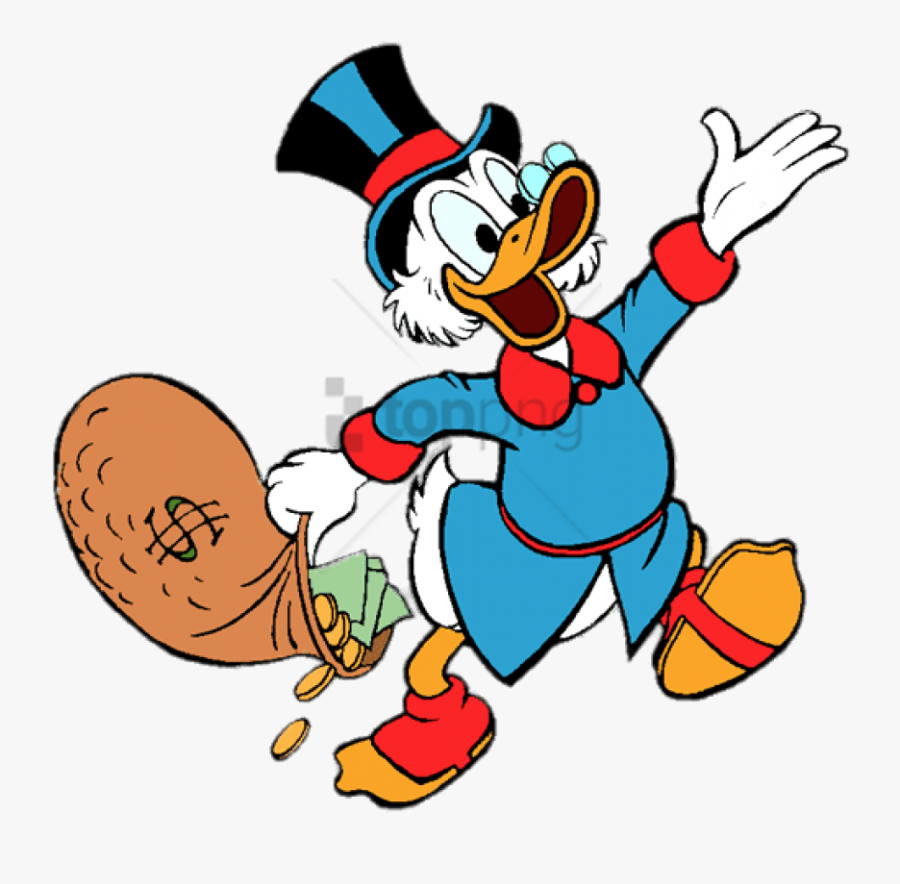 Download Ducktales Scrooge Mcduck Holding Money Bag - Scrooge Mcduck ...