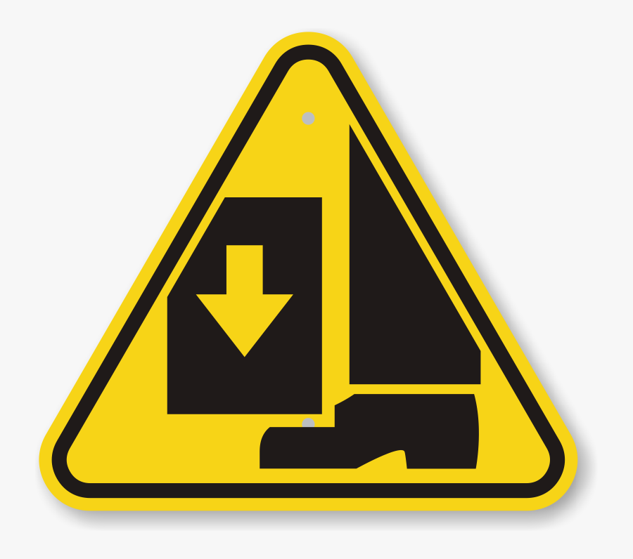Transparent Foot Icon Png - Warning Sign Foot, Transparent Clipart