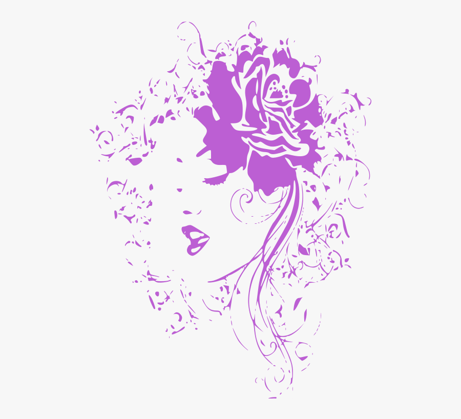 Art,lilac,text - Flower Woman Png, Transparent Clipart