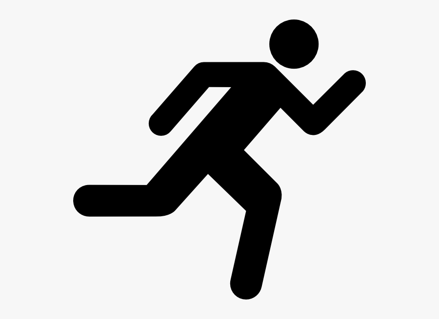 Running Icon On Transparent Background Clip Art At - Stick Man Running, Transparent Clipart