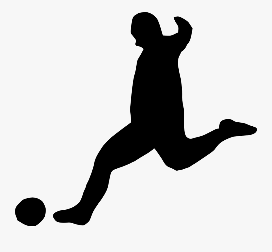 Football Player Running Clipart - Silhouette Football Transparent Background, Transparent Clipart