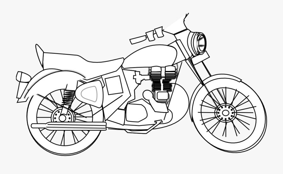 Motorcycle Black And White Motorcycle Clipart Black - Motor Black And White, Transparent Clipart